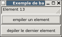 exemple de barre d'état