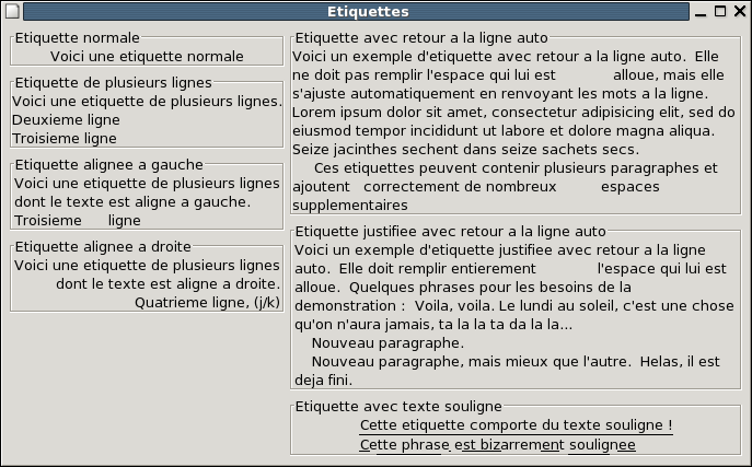 exemple étiquette