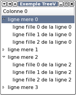Programme d'exemple de TreeView simple